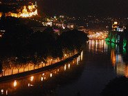 Ночной Тбилиси, пейзаж над рекой