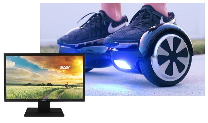 Гироскутер в подарок за мониторы Acer